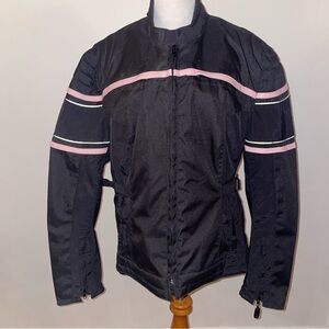 Women's NexGen Black Pink Biker Jacket  w/removable Liner 3XL